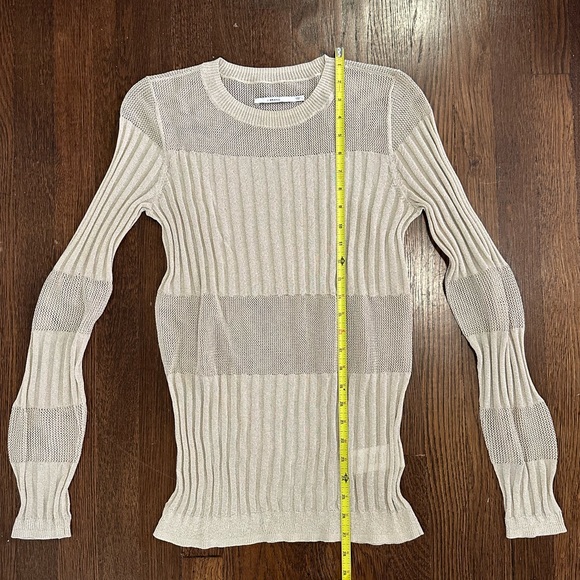 J Brand Knit Metallic Gold Top - Picture 4 of 9